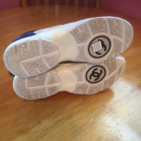 Chanel multi-colored suede runners sized 13 US. Authentic. No flaws. Worn once. - Picture 8 of 8